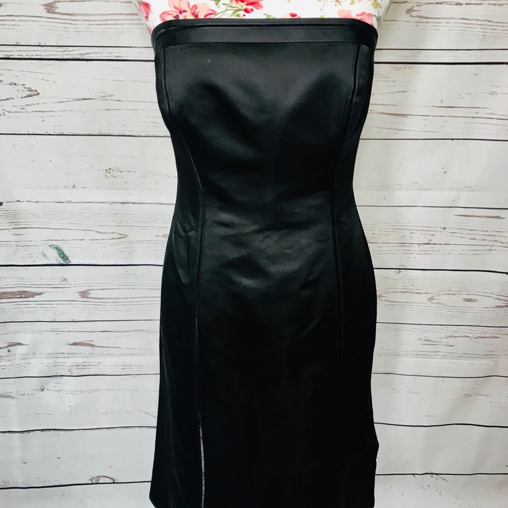 Dress Ann Taylor 6P strapless black prom formal